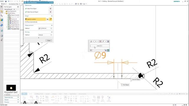SIEMENS NX 11 - BRACKET DRUM - DRAWING - CONCRETE MIXER смотреть онлайн
