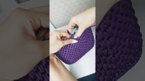 Плотный узор крючком для корзин и сумок, ручная работа