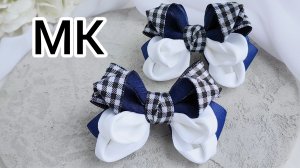 МК Школьные бантики, Бантики своими руками,МК Бантики из лент, Бант на резиночке, Как сделать бант?