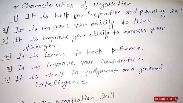 Characteristics of Business Negotiation||In advance professional communication||Full explain||Hindi