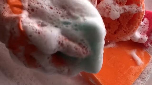 ASMR🎧sounds Of Sponges, Water, Foam, Sizzle Of Foam🛁ASMR🎧звуки губок,воды,пены,шипение пены