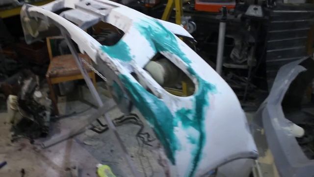 Ремонт стеклопластикового бампера и покраска. Lexus is 200 (toyota alezza) смотреть онлайн
