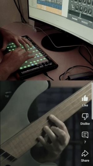 Fretless Bass + Keys | Дублирую басовую  аккордовую зарисовку клавишами, используя Linnstrument