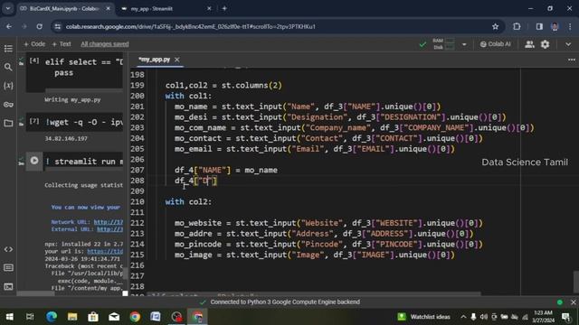 Modify the Dataframe | BizCardX: Extracting Business Card Data with OCR | OCR, streamlit, SQL|Part9