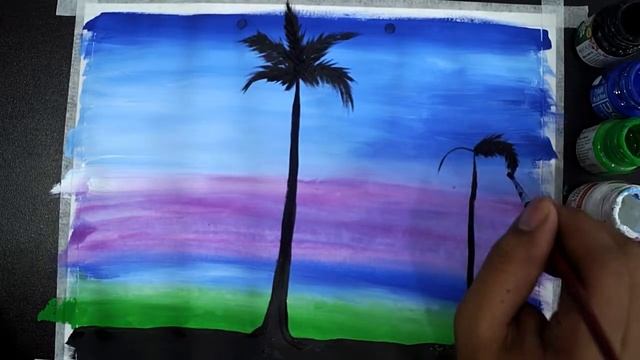 Watercolour Paintings || Painting || Poster Color Painting || Landscape Painting