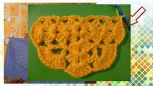 Вязание шали крючком