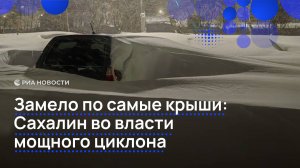 Сахалин завалило снегом