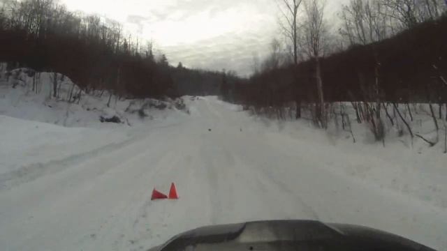 North Atlantic Audi Club Winter Driving School Slalom course