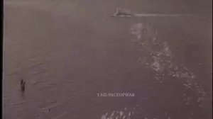 Кадры атаки транспортного конвоя кригсмарине (ВМФ Германии) истребителями Bristol Beaufighter RAF