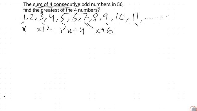 The sum of 4 consecutive odd numbers in 56, find the greatest of the 4 numbers? смотреть онлайн