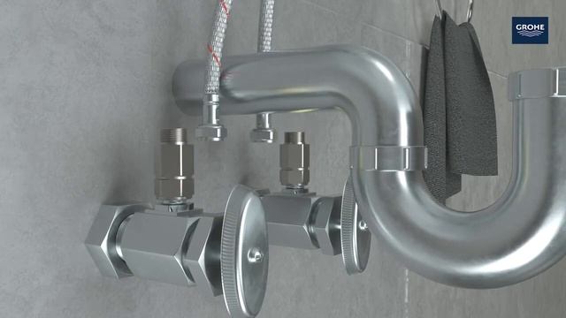 Монтаж на безконтактен смесител за умивалник GROHE Bau Cosmopolitan E