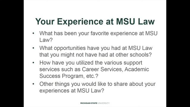 Webinar recording: insights from current law students