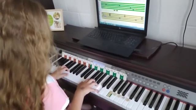 Учимся читать ноты с программой Софт Моцарт, Таня, 10 лет смотреть онлайн