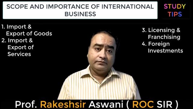 International Business (Scope or Importance) in hindi  | Rakesh Aswani ( Roc Sir )