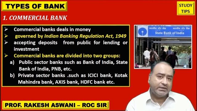 Types of bank | chapter 4 Business services | Business Studies class 11 | Ncert | Rakesh Aswani