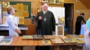 Фрагмент одного из просмотров работ в иконописной школы в 2014-2015 г