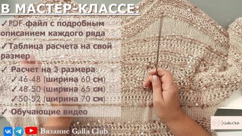 О Мастер-Классе "Джемпер РОЗАЛИЯ". Часть 2. #вязание #мастеркласс #вязаниеспицами #каквязать #мохер