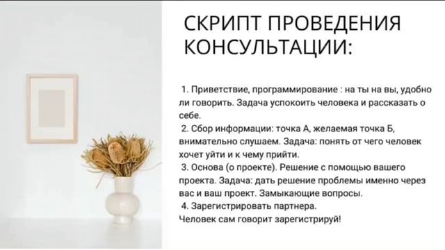 4- урок. ☑️Обработка заявок.☑️ Скрипт проведения консультации. #млмбизнес  #млмобучение