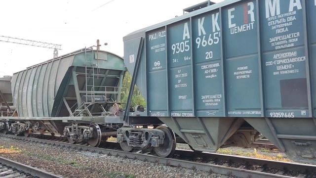 Товарняк пропускает Ласточку на станции Анатольская смотреть онлайн