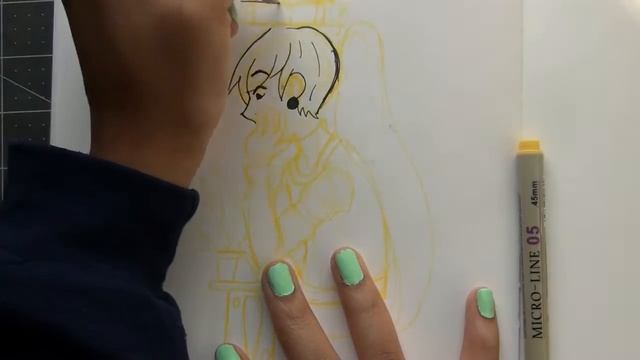 Sketching Using A Yellow + Black Micron