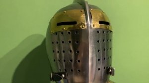 Шлем Турнирный рыцарский с шейной защитой, Tournament Helmet - Knight's Helmet, Nautical 3673