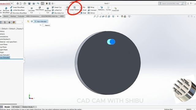 How to use Circular Pattern in SolidWorks - How to Use #solidworks_beginner #solidworks_tutorial