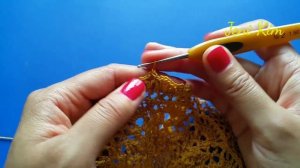 Салфетка Экстравагантная 9-13 ряды How to crochet doily rounds  9-13