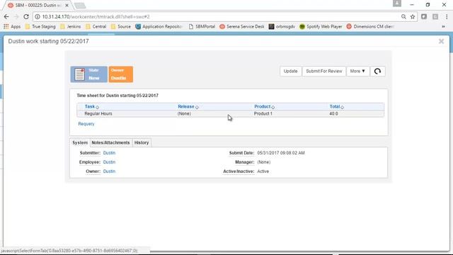 SBM Time Processing System Process Application