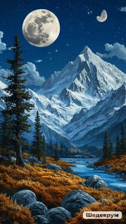 Луна и горы