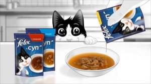 Суп для Кошек "Felix" – Рекламный Ролик