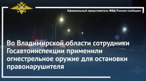 Сотрудники Госавтоинспекции применили огнестрельное оружие для остановки правонарушителя