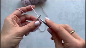 Простой узор спицами для шапки и снуда