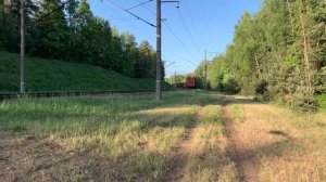 🇧🇾 Два белорусских ВЛ80с-2532 и ВЛ80с-623, ведут грузовые составы через о.п. Садовый, 2023. 2160p60