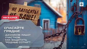 Спасайте грядки! Дачников лишат участков. Как защитить "родные сотки"?