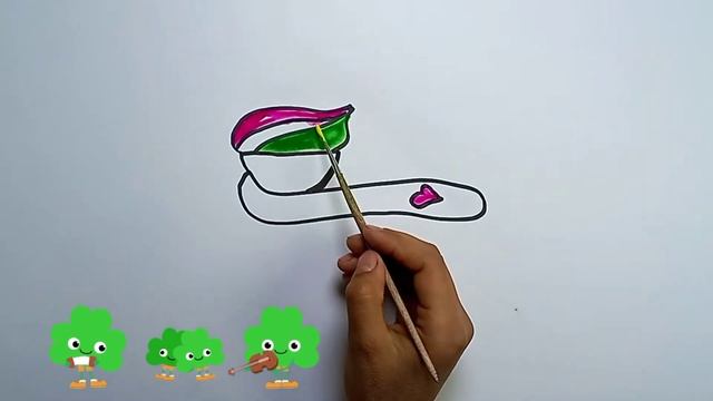 Draw a toothbrush for children Рисуем зубную щетку для детей Bolalar uchun choʻtka rasmini chizish смотреть онлайн