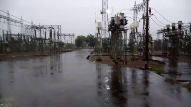 Duty in Rainy days 132/33kV substation