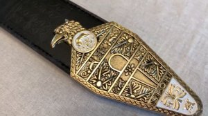 Меч Гладиус Цезаря золото с ножнами, Caesar Gladius Sword golden with scabbard, Art Gladius 212V