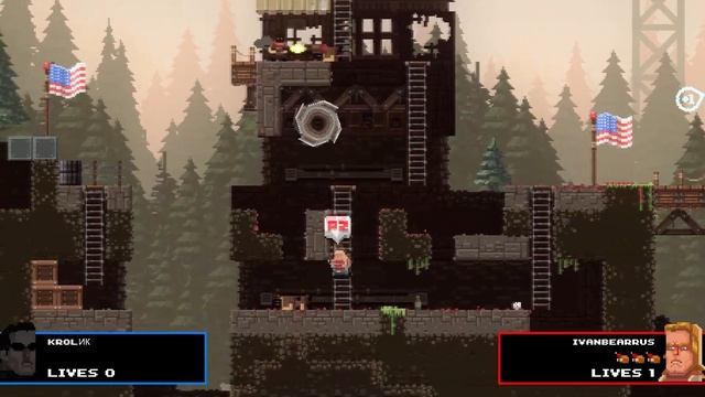 ГОЛЛИВУД ПРОТИВ ТЕРРОРИСТОВ. Миссии 7-9 l Прохождение BROFORCE #3 смотреть онлайн