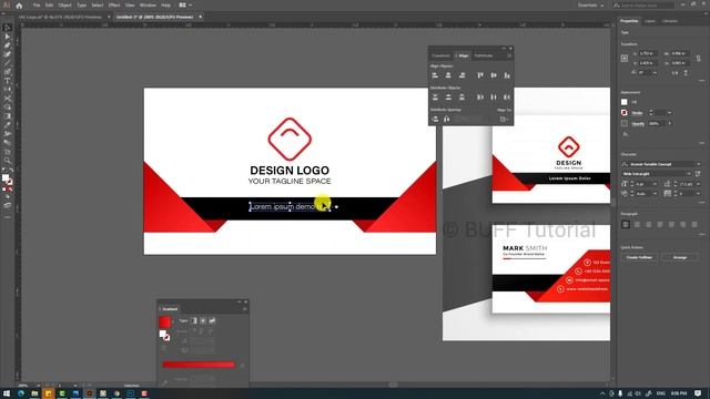 Business card in Illustrator | Graphic Design | Buff Tutorial
