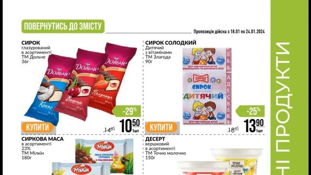 Акції Варус газета з 18 по 24 січня 2024 каталог цін на продукти тижня, знижки