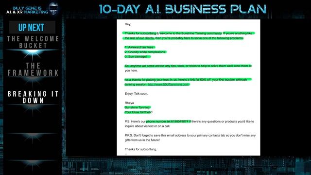 Day 4: Email Marketing with AI | 10-Days A.I. Business Plan | XR Marketing Billy Gene Full Course