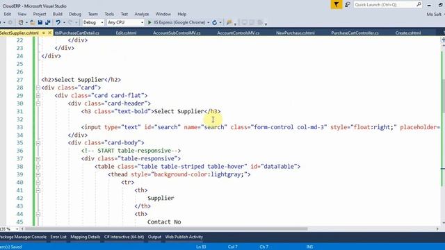 Business ERP Part 36 Select Supplier ASP NET MVC