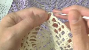 Ажурная салфетка с ананасами ряд 14-22.