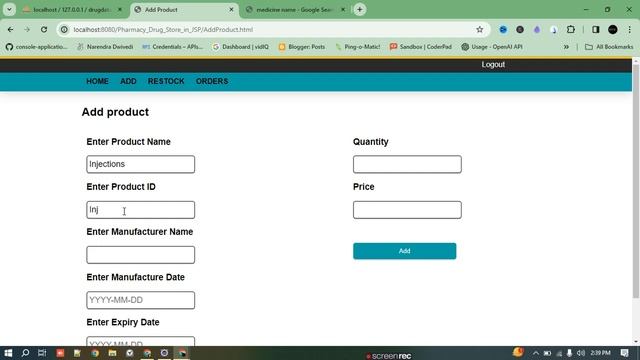 Online Medicine Store project in JSP + Servlet (Eclipse,Tomcat , Java MySQL) Complete Project