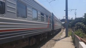 "ОПОЗДАВШИЙ" Электровоз ЧС4Т-416 с пассажирским поездом.