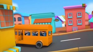 Os Rodas no ônibus | 3D Cartoon para crianças | Berçário rima |Kids song | Wheels On The Bus