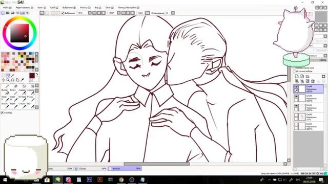 Рисую себя и....себя! селфцест! смотреть онлайн