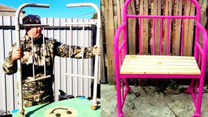 Панцирная кровать/Как сделать скамейку из старой панцирной кровати?