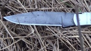 Складной нож из дамасской стали