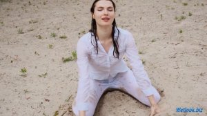 Wetlook transparent white T-shirt | Wetlook Shower | Wetlook White Outfit